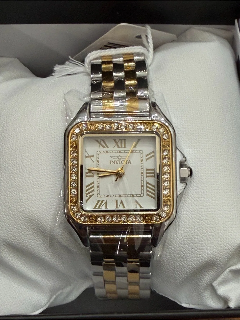 Invicta Women's Two-Tone Crystal Accent Square Watch
